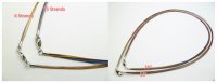 18"- 15 Strands Multi Color Steel Wire Necklace w/ 925 Sliver Cl